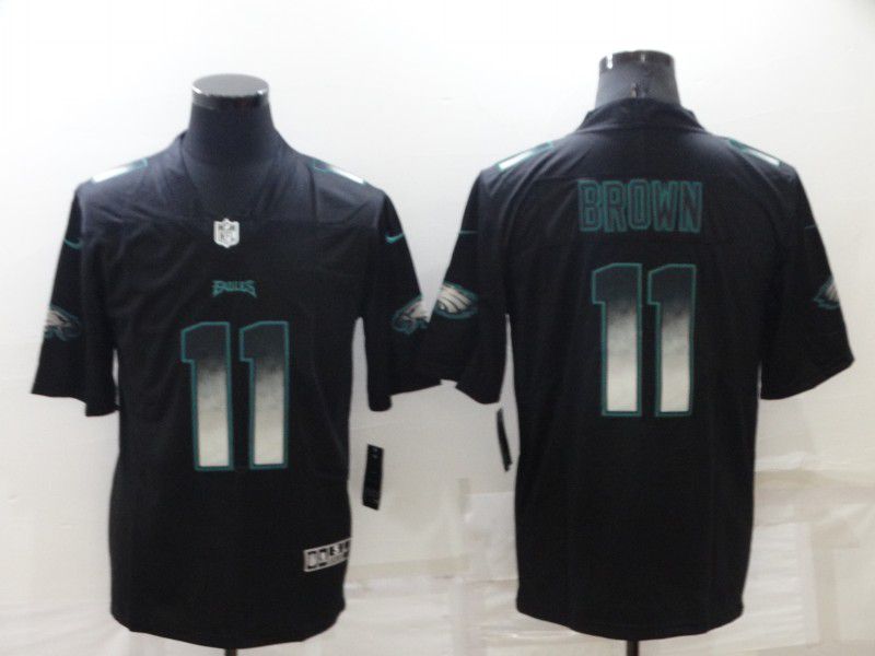 Men Philadelphia Eagles #11 Brown Black 2022 Nike Smoke Fashion Limited NFL Jersey